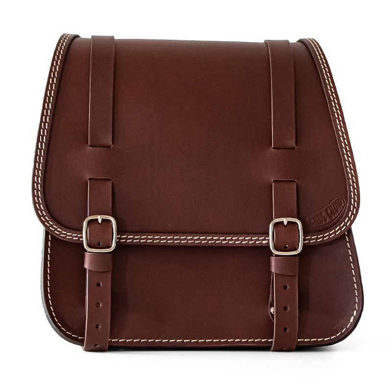 motorcycle leather side bag for harley davidson softail - ends cuoio glam tm