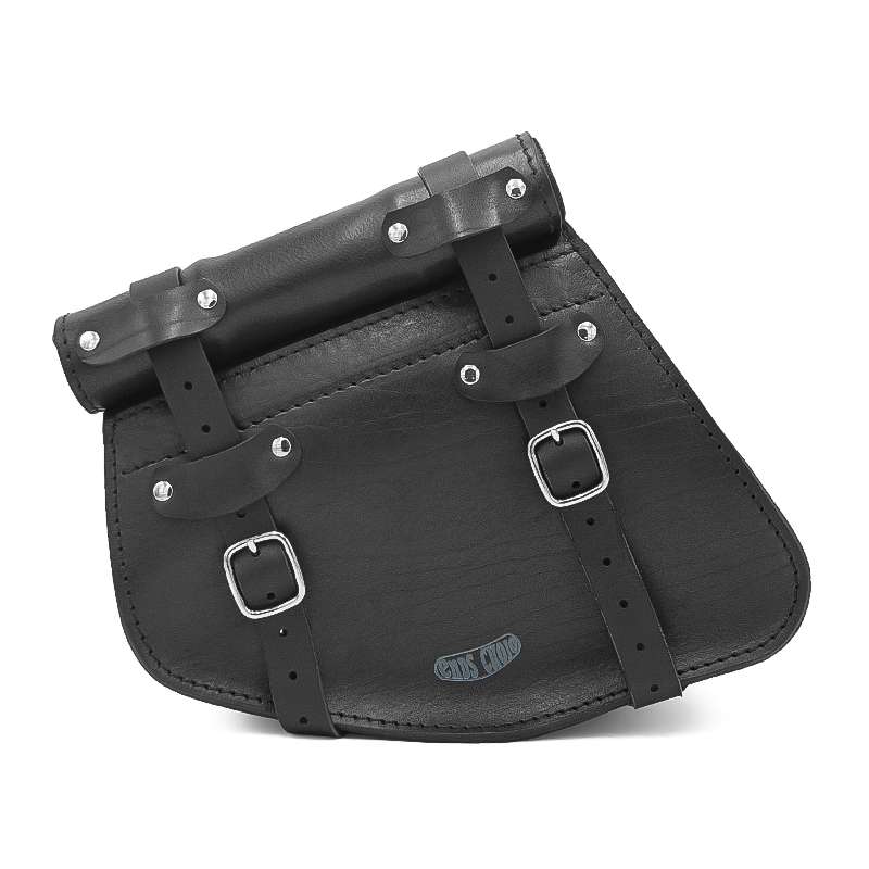 Motorcycle milled leather side bag for Indian Bobber Chief - ends cuoio roll samisch ctn Motorcycle milled leather side bag for Indian Bobber Chief - ends cuoio roll samisch ctn