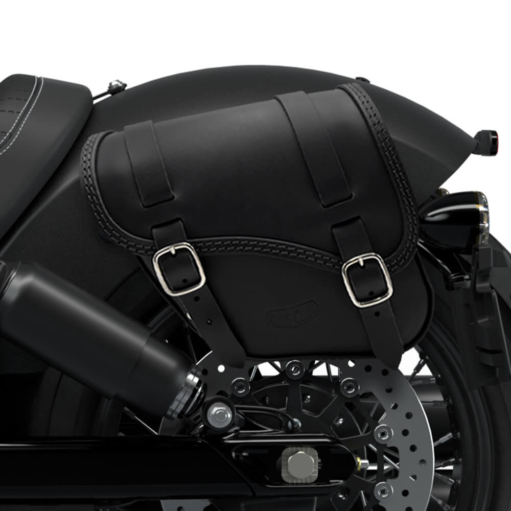 Tomahawk Piggyback leather left side saddlebag for indian chief bobber 2022-2024 Tomahawk Piggyback leather left side saddlebag for indian chief bobber 2022-2024
