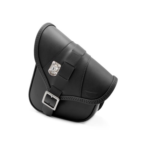 Bob Special leather saddle bag with lock for Harley Softail Blackline
