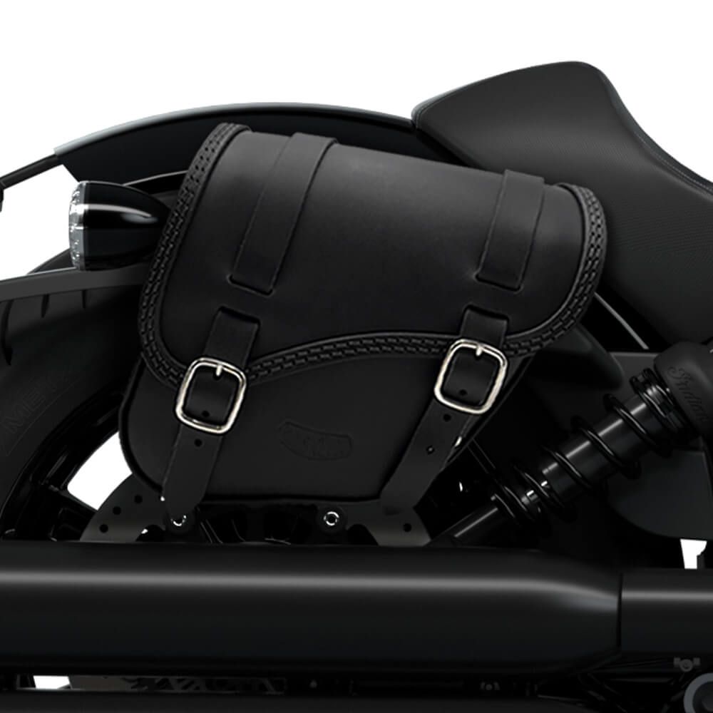 Tomahawk Piggyback leather right side saddlebag for Indian Scout Rogue 2022-2024 Tomahawk Piggyback leather right side saddlebag for Indian Scout Rogue 2022-2024