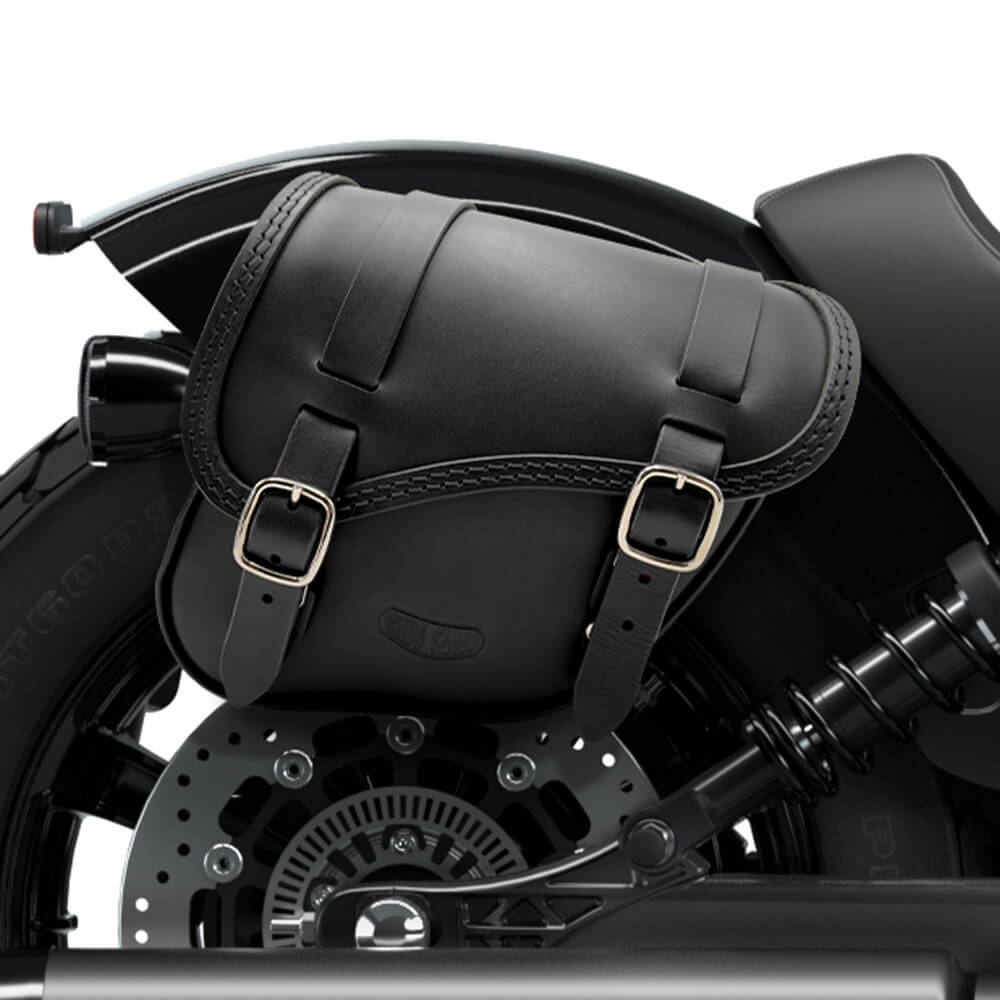 Tomahawk Piggyback leather right side saddlebag for scout bobber 2025 Tomahawk Piggyback leather right side saddlebag for scout bobber 2025