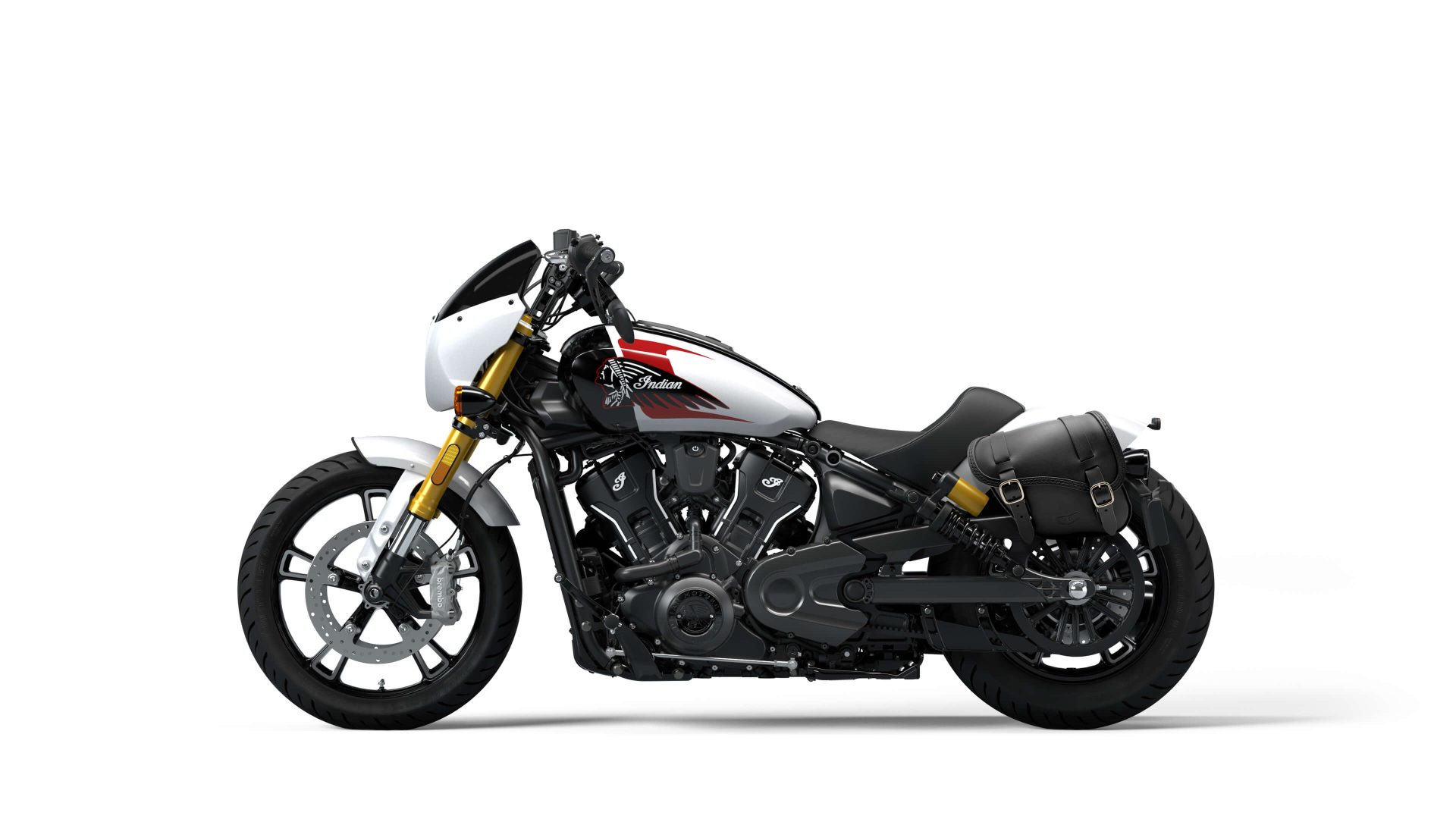 Tomahawk Piggyback leather left side bag for Indian 101 Scout 2025