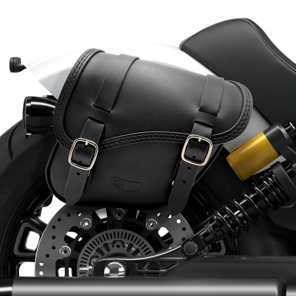 Tomahawk Piggyback leather right side saddlebag for Indian 101 Scout 2025 Tomahawk Piggyback leather right side saddlebag for Indian 101 Scout 2025